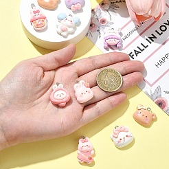 10шт 10 стиля непрозрачные подвески из смолы CRES-YW0002-27