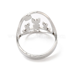 Некорневая полая кошачья регулируемая петля из нержавеющей стали 304 RJEW-L107-022P