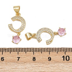 Латунные микро проложить кубического циркония подвески KK-C132-15G