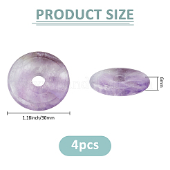 4 шт. Подвески из натурального аметиста G-FH0002-67B