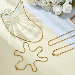 4 шт. ожерелье из нержавеющей стали 304 с цепочкой&nbsp;NJEW-BBC0001-36A