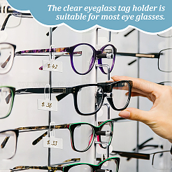 100 шт. прозрачные ПВХ-ценники для очков CDIS-GA0001-04