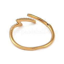 Кольцо из нержавеющей стали 304 с ионным покрытием (IP) со стразами&nbsp;RJEW-D083-05G