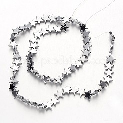 Chapelets de perles en hématite synthétique sans magnétique&nbsp;LS-G-F300-24C-01