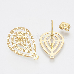 Фурнитура для сережек-гвоздиков из нержавеющей стали 304&nbsp;STAS-S079-40A