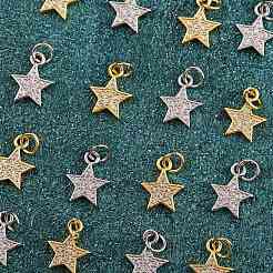 20шт латунные подвески из кубического циркония с микро-паве KK-SZ0004-76