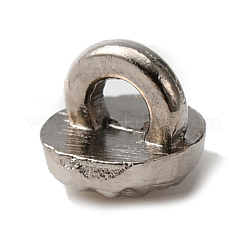 ミニ合金シャンクボタン  1穴  フラットラウンド  diyの人形の服  プラチナ  4x4mm  穴：1.4mm&nbsp;FIND-WH0110-360P