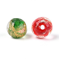 Ручной работы золотые и серебряные шарики фольги стекла FOIL-N030-03A-01