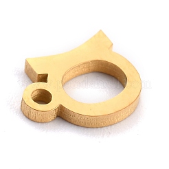 304ステンレスペンダント  マットなスタイル  ギリシャ語のアルファベット  金色  文字.a  文字.a：10x8x1.5mm  穴：1.5mm&nbsp;STAS-F267-10A-G