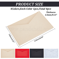 4 pièce de 4 couleurs de feutre de laine pour sac à main&nbsp;FIND-WR0006-71C