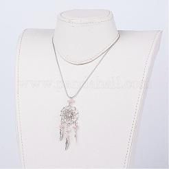 Сплав ожерелья шкентеля NJEW-JN01876