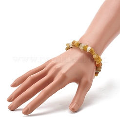 Pulseras elásticas de cuentas de chip de jade xinyu natural para regalo de joyería&nbsp;BJEW-JB06670
