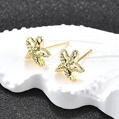 Латунь серьги&nbsp;LS-EJEW-H157-01G-04