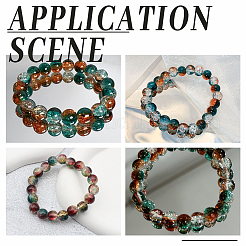 4 прядь хрустящие стеклянные бусины нити&nbsp;CCG-PA0001-01B