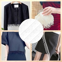 Имитация жемчуга смола бисероплетение ручная работа кисточка бахрома отделка DIY-BC0009-87A