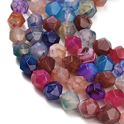 Brins de perles d'agate naturelle (teintes et chauffées)&nbsp;G-K425-B08-01