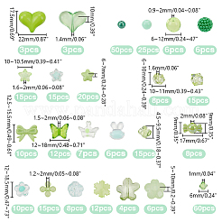 339шт. 24 набора прозрачных и непрозрачных акриловых бусин&nbsp;TACR-PH0001-86