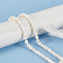 2 нить бусин из натурального культивированного пресноводного жемчуга&nbsp;PEAR-GO0001-14