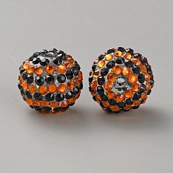Perline di strass in resina a tema Halloween&nbsp;RB-WH0003-08B