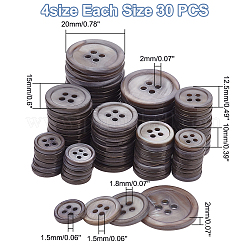 120 шт. 4 стильные пуговицы из натуральной оболочки с 4 отверстиями FIND-GA0003-28A
