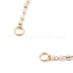 Изготовление браслета из бисера из стеклянных звеньев AJEW-JB00921-01