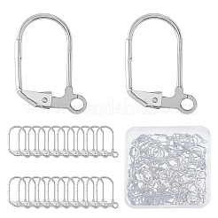 LiQunSweet 100 aretes de aro de acero inoxidable 304 de 1.299 in (1.3 pulgadas) para accesorios de fabricación de joyas