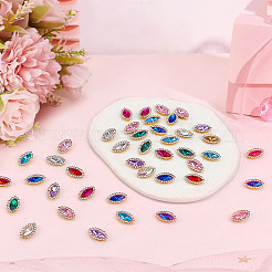 100 шт. 10 цвета пришивные стразы в виде конского глаза&nbsp;DIY-MA0006-92