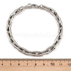 Браслеты из овальной цепи из нержавеющей стали 304 для мужчин и женщин&nbsp;BJEW-G766-06
