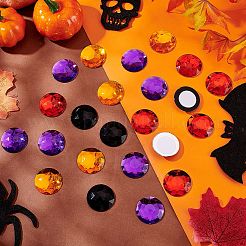 48шт 4 стиля Хэллоуин самоклеящиеся акриловые наклейки со стразами STIC-FG0001-06