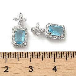 Подвески из латуни микропаве с фианитами и стеклом KK-H455-20P