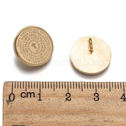 Плоские круглые подвески из нержавеющей стали 304 с молитвой Господней STAS-M184-17