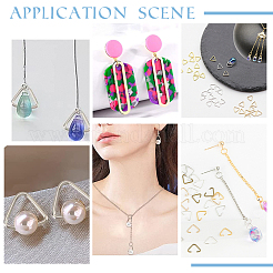 240 шт. 2-х цветное латунное треугольное соединительное кольцо&nbsp;KK-PH0005-19