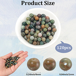 120 шт. бусины из натурального индийского агата&nbsp;G-PA0001-17A