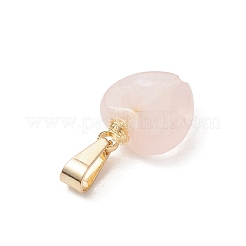 Pendentifs de quartz rose naturel&nbsp;PALLOY-JF05374-01