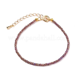 Braccialetti con perline di vetro placcate sfaccettate&nbsp;BJEW-JB05693