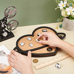 Деревянная настенная витрина для ювелирных изделий пробковый поднос AJEW-WH0348-466C