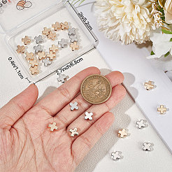 40шт 2 цвета латунные бусины KK-BBC0007-64