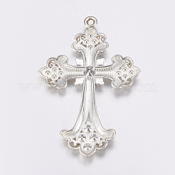 Сплав крест горный хрусталь большие кулоны&nbsp;ALRI-1475-S-NR