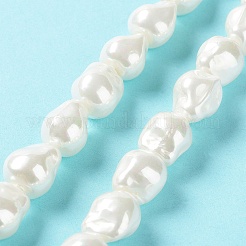 Fili di perle di imitazione in vetro elettroplaccato&nbsp;BSHE-G035-01B-05-1