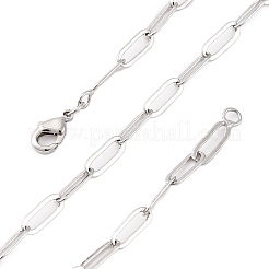 Латунные цепочки-скрепки ожерелья для женщин&nbsp;NJEW-D302-69P