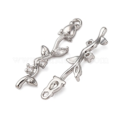 Латунные микропаве прозрачные подвески с фианитом&nbsp;KK-Z112-43P