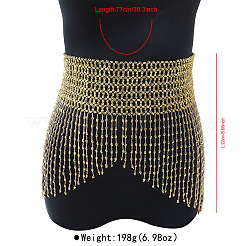 Jupe de plage estivale en maille plastique à franges et chaînes de corps pour bikini sexy&nbsp;WG0979A-01