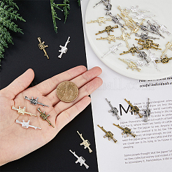 40 шт. 4-х цветные кабошоны из цинкового сплава в стиле панк со стразами&nbsp;MRMJ-HY0001-17