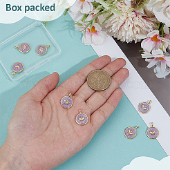 Кулоны с эмалью из латуни&nbsp;KK-BC0015-11G