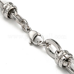 Не тускнеющее ожерелье из звеньевой цепи из нержавеющей стали 201 STAS-Z056-01P