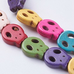 Синтетических нитей бирюзовые бусы G-E456-03B