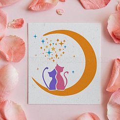 Plantillas de plantillas de pintura de dibujo reutilizables de plástico&nbsp;DIY-WH0172-397