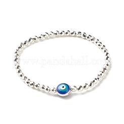 Jade malaisien naturel (teint) & howlite & roche de lave & perles d'hématite synthétique ensemble de bracelets extensibles de puissance d'énergie pour fille femmes&nbsp;BJEW-JB07033