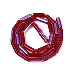 Chapelets de perles en verre transparent électrolytique&nbsp;EGLA-Q132-02A-E03