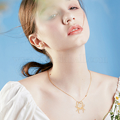 8 шт. подвески из латуни и кубического циркония двух цветов&nbsp;KK-AR0003-42